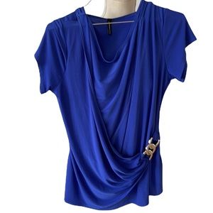 By& by Royal blue chiffon sleeveless blouse NWT